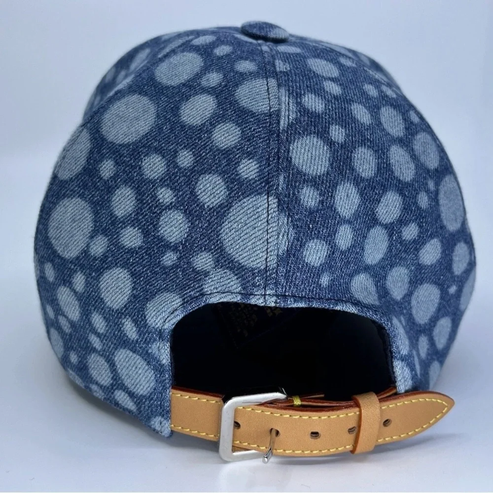 New Condition: Louis Vuitton x Yayoi Kusama Denim Cap with Dot Pattern - Picture 3 of 16